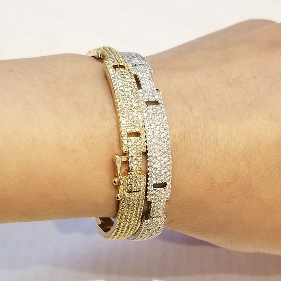 NEW Bling Micro Pave CZ all around Bracelet - Picture 11 of 14